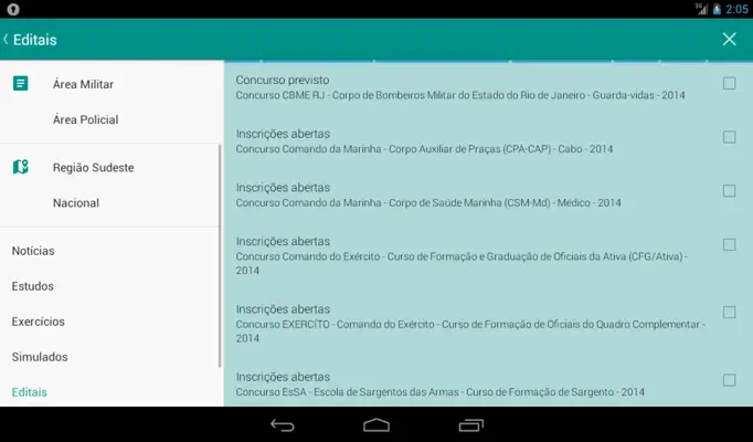 Concurseiro android App screenshot 1