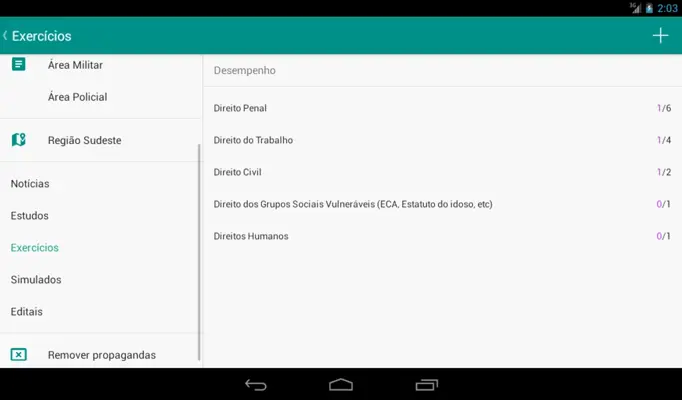 Concurseiro android App screenshot 2